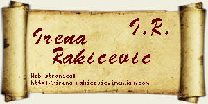 Irena Rakićević vizit kartica
